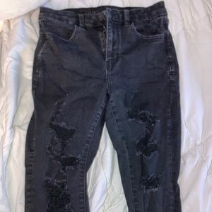 black american eagle skinny jeans
